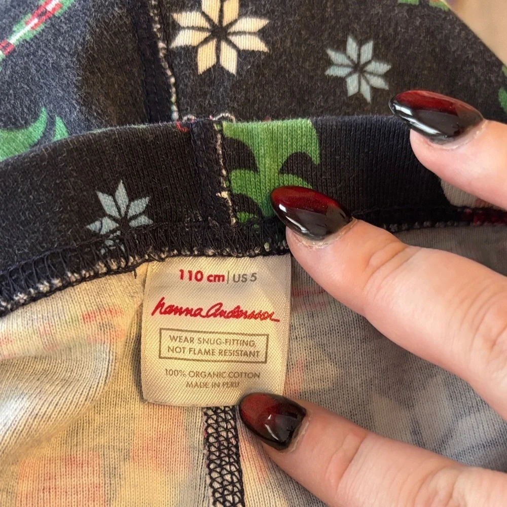 Hanna Andersson Holiday Pajama Pants - Black and Green